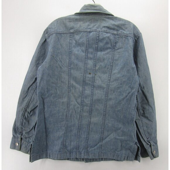 VINTAGE Lee Jacket Small Western Trucker Denim Shacket 70s Snap USA * - Picture 11 of 15